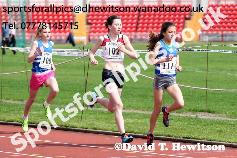 Girls under-15s, North East Track and Field Champs., Gateshead. Photo: David T. Hewitson/Sports for All Pics